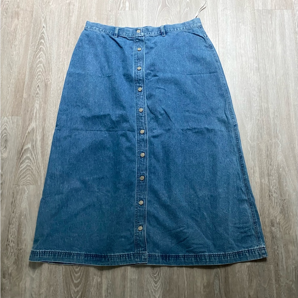 Lauren Jeans Co RL Denim Cotton Pencil Minimalist Office Siren Preppy Skirt 18W